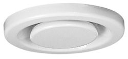 valvola di ventilazione a soffitto, per la ripresa o la mandata dell'aria; disponibile in acciaio oppure in polipropilene